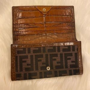 Rare FENDI Zucca Alligator Wallet